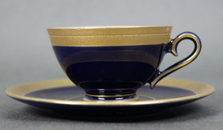 Porcelana Ilmenau filiżanka do espresso kobalt złocenia