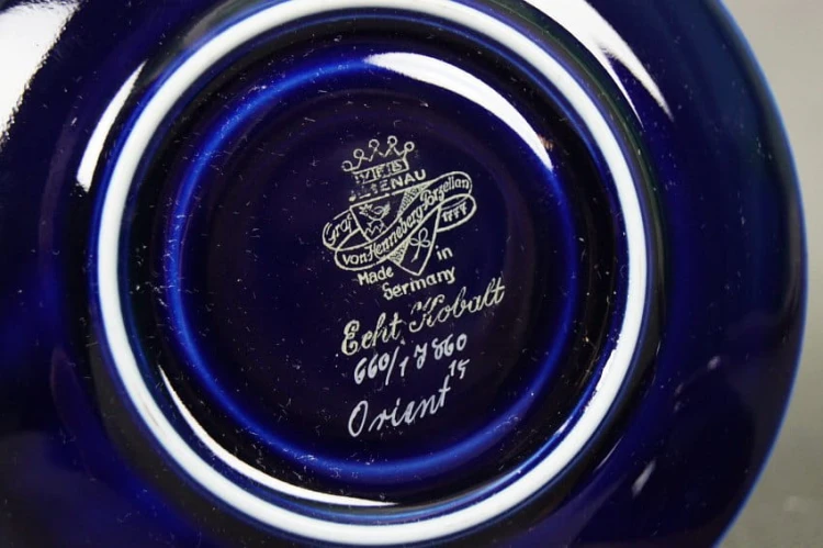 Porcelana Ilmenau filiżanka do espresso kobalt złocenia