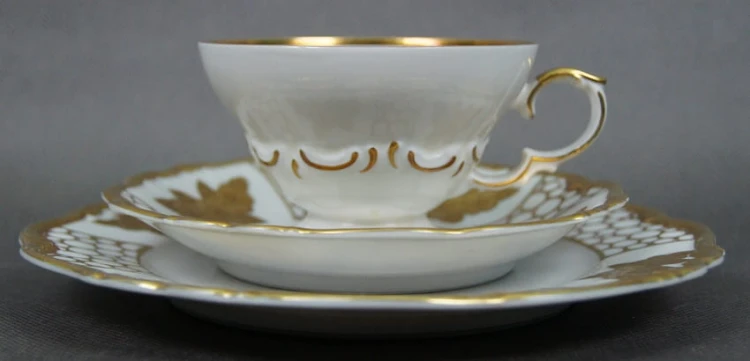 Porcelana Edelstein trio do herbaty - Istne dzieło sztuki