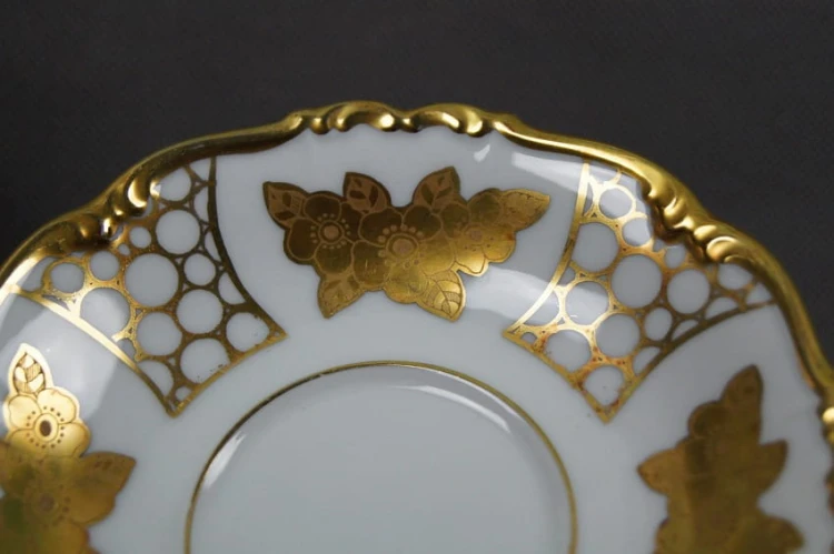 Porcelana Edelstein trio do herbaty - Istne dzieło sztuki
