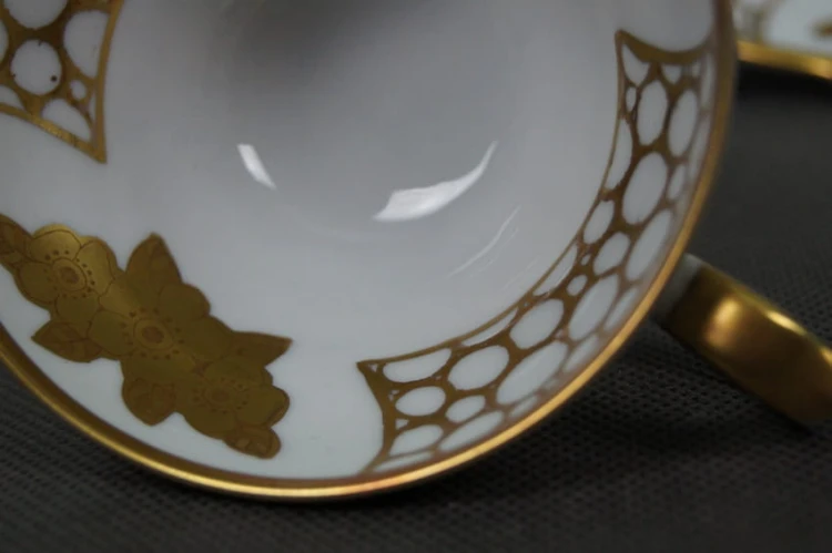Porcelana Edelstein trio do herbaty - Istne dzieło sztuki