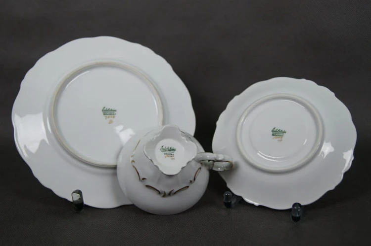 Porcelana Edelstein trio do herbaty - Istne dzieło sztuki