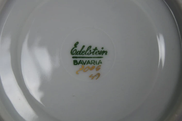 Porcelana Edelstein trio do herbaty - Istne dzieło sztuki