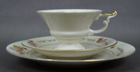 Zestaw śniadaniowy Porcelana z Dolnego Śląska Tiefenfurt Parowa