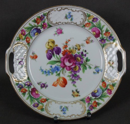 Kwiatowa duża patera Bawaria porcelana Carl Schumann