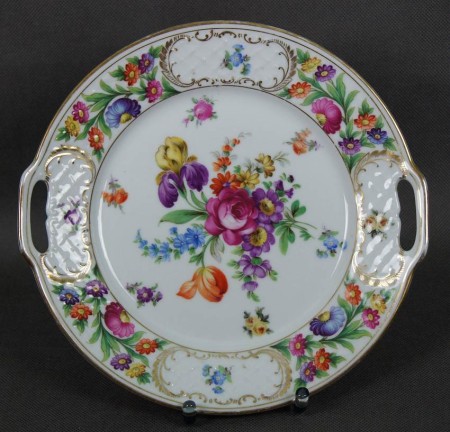 Kwiatowa duża patera Bawaria porcelana Carl Schumann