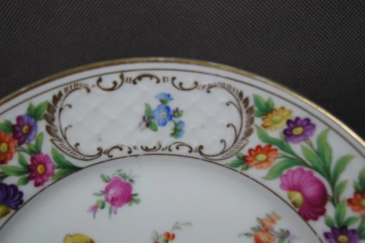 Kwiatowa duża patera Bawaria porcelana Carl Schumann