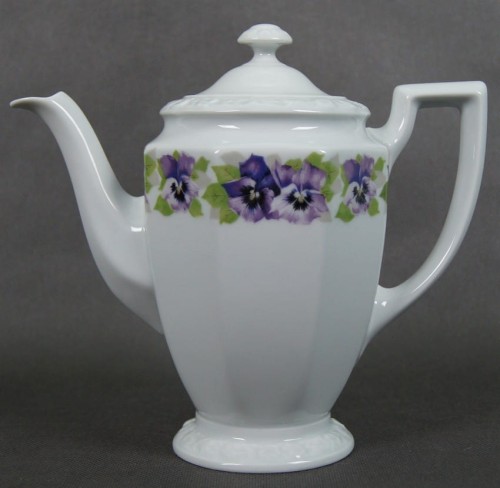 Herbaciany Dzbanek Rosenthal Biała Maria Bratki 20,5 cm