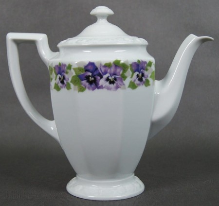 Herbaciany Dzbanek Rosenthal Biała Maria Bratki 20,5 cm
