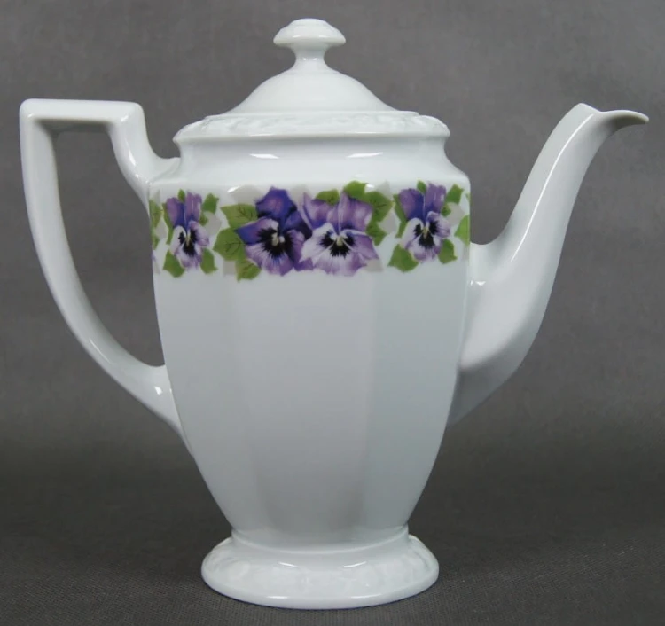 Herbaciany Dzbanek Rosenthal Biała Maria Bratki 20,5 cm