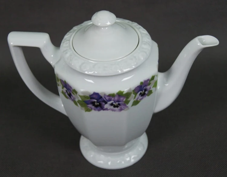 Herbaciany Dzbanek Rosenthal Biała Maria Bratki 20,5 cm