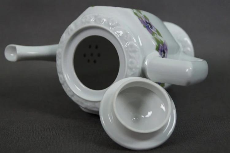 Herbaciany Dzbanek Rosenthal Biała Maria Bratki 20,5 cm