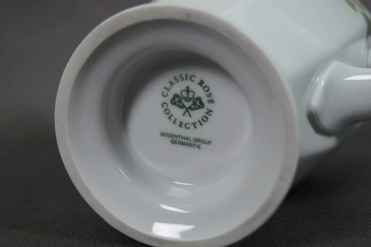 Herbaciany Dzbanek Rosenthal Biała Maria Bratki 20,5 cm