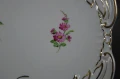 Porcelana z wytwórni Plaue - Wytworna duża patera ręcznie wykonane dekoracje