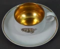Wyzłocona filiżanka ze spodkiem do espresso porcelana Schönwald 2