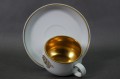 Wyzłocona filiżanka ze spodkiem do espresso porcelana Schönwald 1