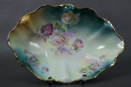 Duża porcelanowa patera z Dolnego Śląska Parowa - K. Steinmann