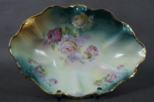 Duża porcelanowa patera z Dolnego Śląska Parowa - K. Steinmann