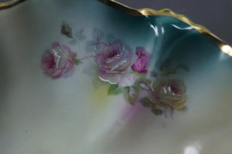 Duża porcelanowa patera z Dolnego Śląska Parowa - K. Steinmann