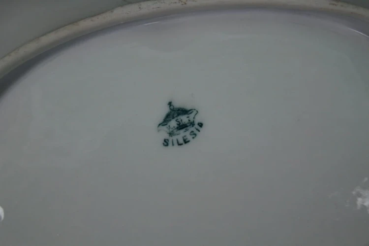 Duża porcelanowa patera z Dolnego Śląska Parowa - K. Steinmann