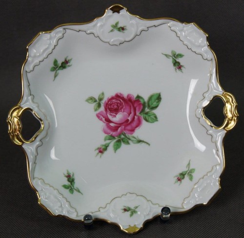 Cudowna patera różę złocenia porcelana Alka Kunst
