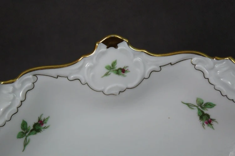 Cudowna patera różę złocenia porcelana Alka Kunst