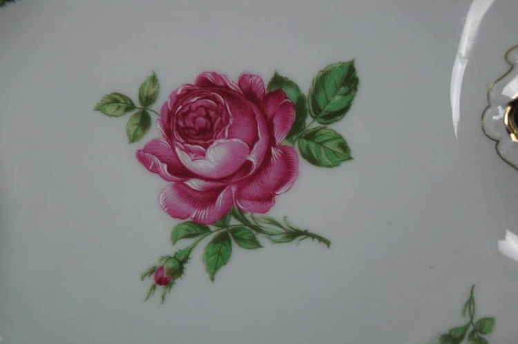 Cudowna patera różę złocenia porcelana Alka Kunst
