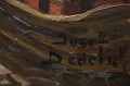 Josef Dederichs Port olbrzymi stary obraz olejny