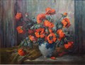 Hedwig Petermann bukiet maków w wazonie olbrzymi obraz olejny