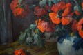 Hedwig Petermann bukiet maków w wazonie olbrzymi obraz olejny