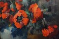 Hedwig Petermann bukiet maków w wazonie olbrzymi obraz olejny