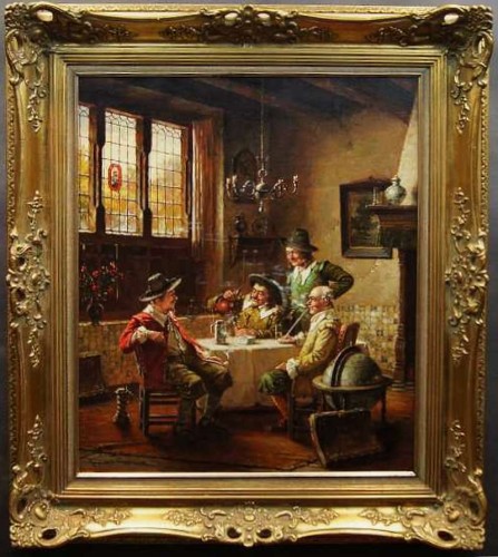 Hein van Doren rozmowy przy stole Cenny obraz