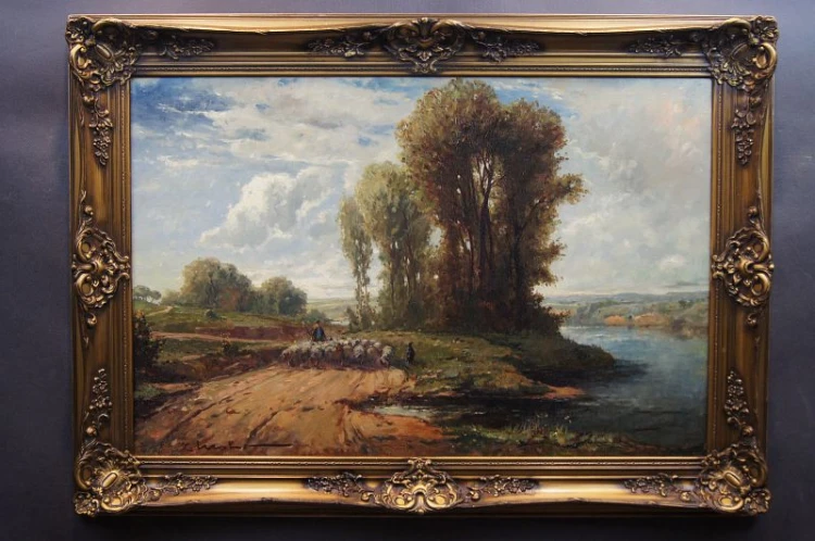 Malarstwo niemieckie Karl Mohr - Wypas owiec