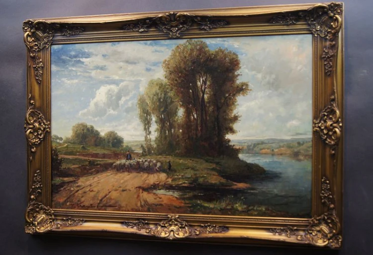 Malarstwo niemieckie Karl Mohr - Wypas owiec