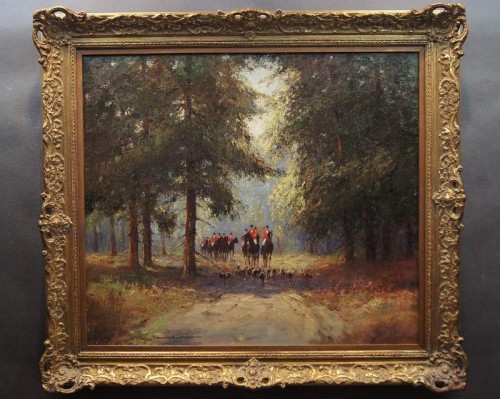 Polowanie malarstwo niemieckie Karl Mohr