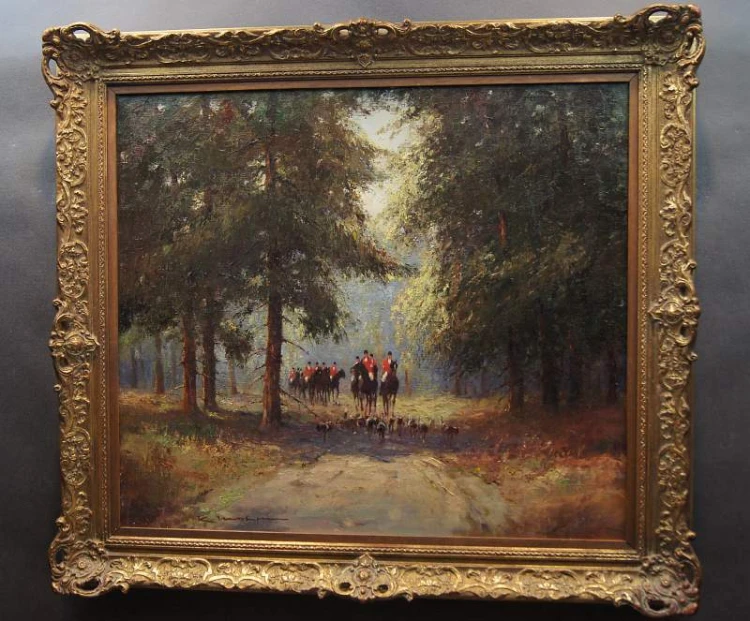 Polowanie malarstwo niemieckie Karl Mohr