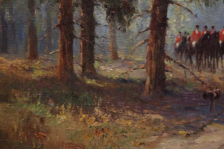 Polowanie malarstwo niemieckie Karl Mohr