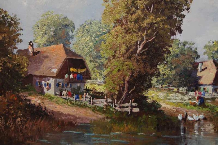 Randolf Wehn sielankowy nadreński krajobraz
