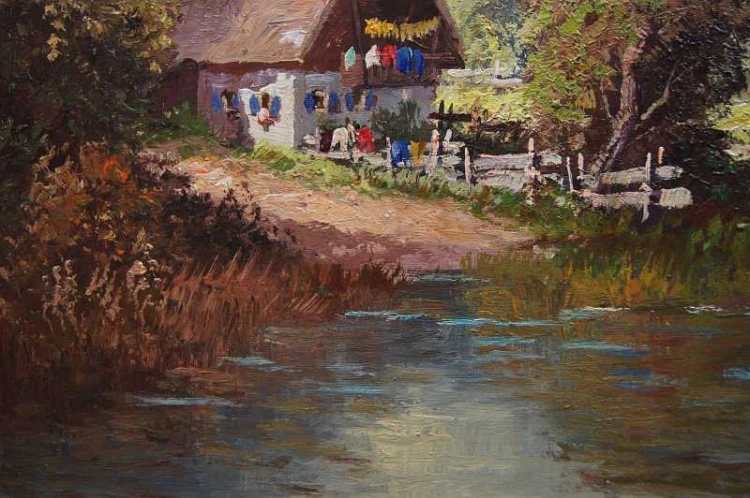 Randolf Wehn sielankowy nadreński krajobraz