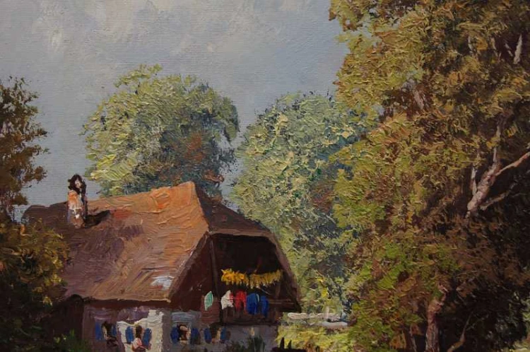 Randolf Wehn sielankowy nadreński krajobraz