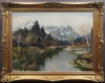 Josef Burger | Aukcyjne malarstwo ⭐ Góra Zugspitze ⭐ 