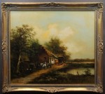 Michael W. Schneider ⭐ wieś na skraju rozlewisk obraz na płótnie