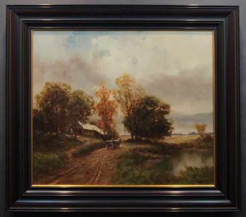 Jürgen Winter - Malarstwo krajobrazowe - Motyw wsi nad rozlewiskiem