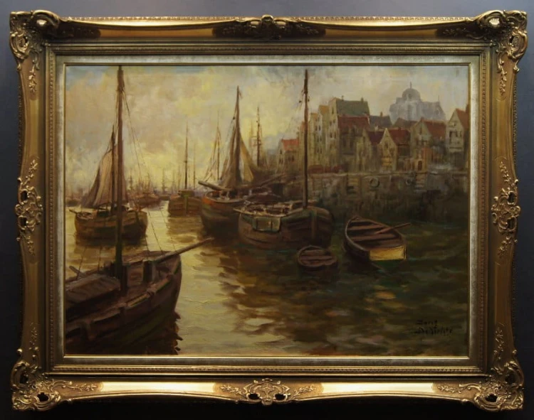 Josef Dederichs - Nadbrzeże portowe z początku XX wieku