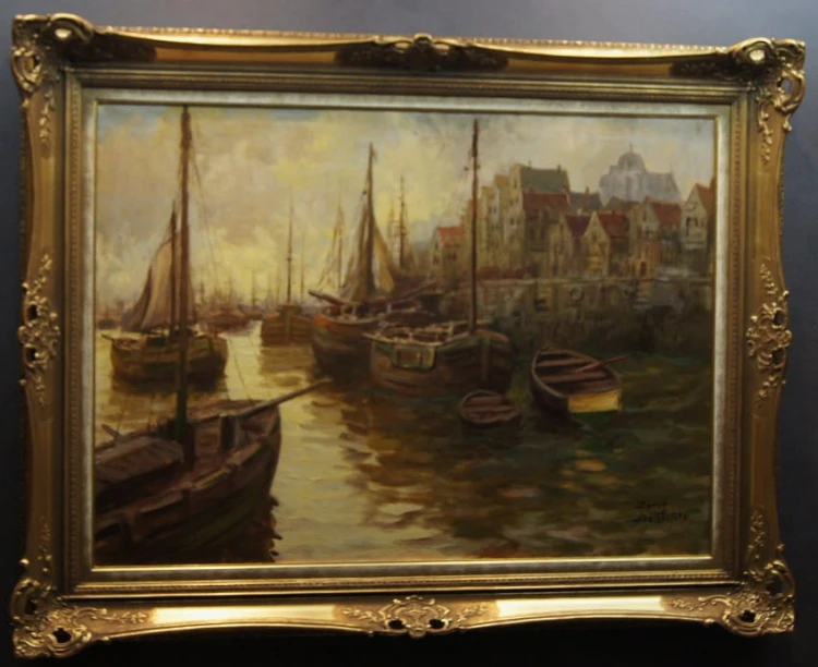 Josef Dederichs - Nadbrzeże portowe z początku XX wieku