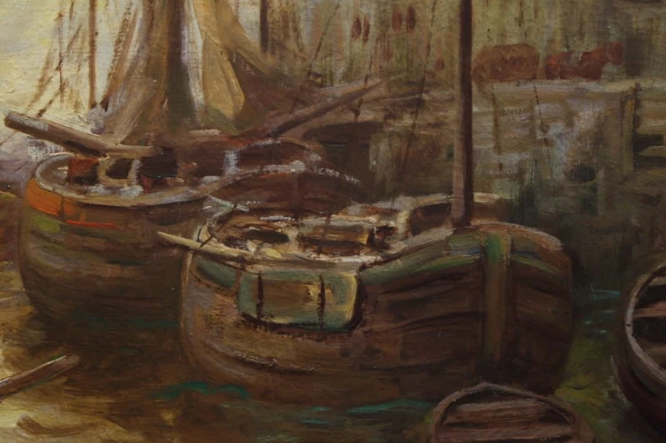 Josef Dederichs - Nadbrzeże portowe z początku XX wieku