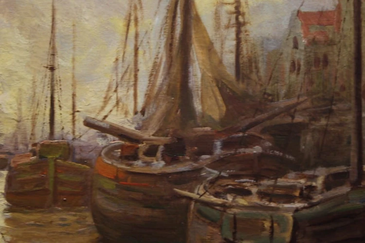 Josef Dederichs - Nadbrzeże portowe z początku XX wieku