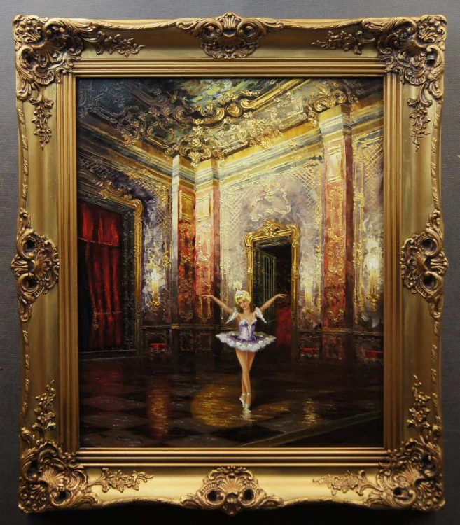 Heinz Ludwig Münnich - Solowy występ baletnicy - obraz olejny