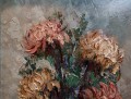 John Bévort - Nostalgiczne chryzantemy obraz szpachlowy