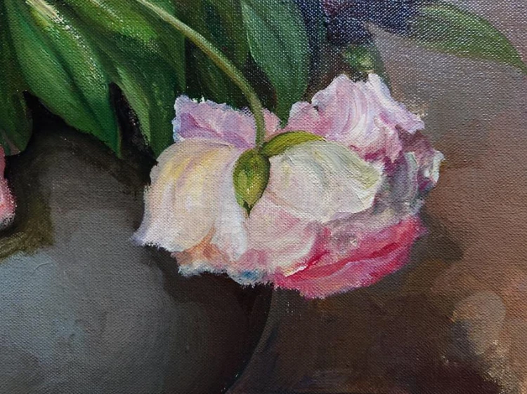 Martwa natura z kwiatami barwne peonie - Trautmann